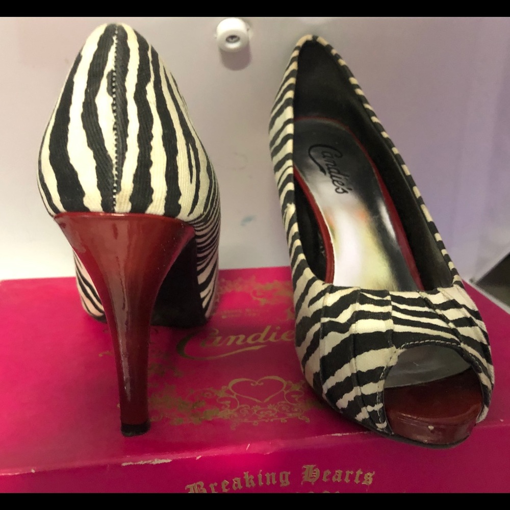 Candies Zebra Heels